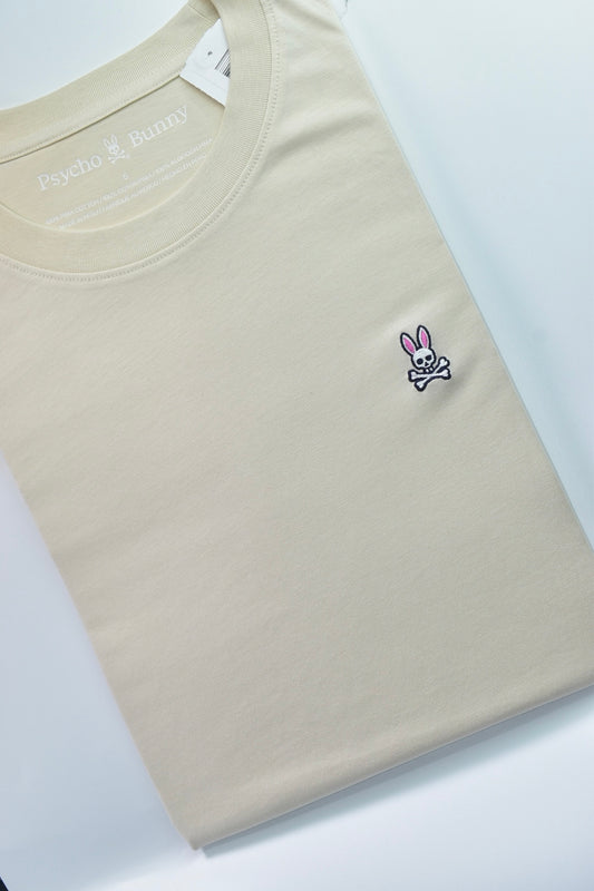 CAMISETA BASICA PSYCHO BUNNY ORIGINAL BEIGE