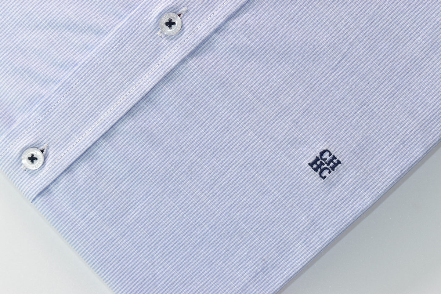 CAMISA MANGA LARGA CAROLINA HERRERA BLANCO RAYAS AZUL MAYA