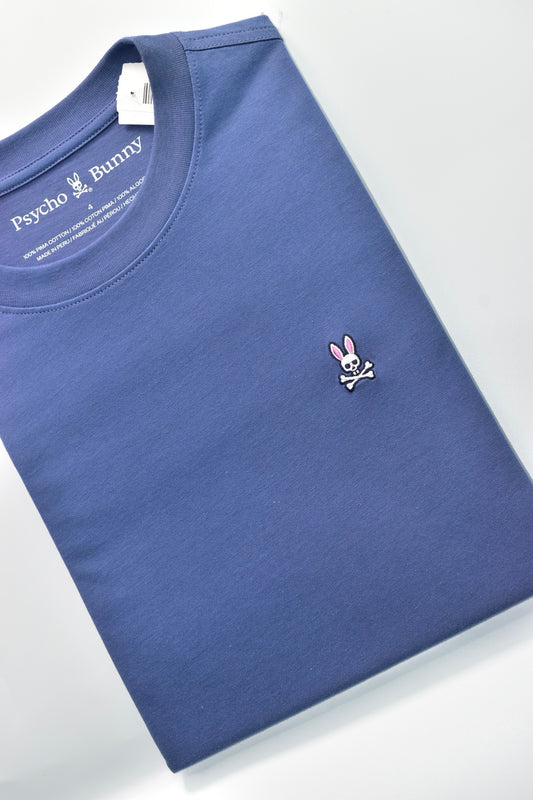 CAMISETA BASICA PSYCHO BUNNY ORIGINAL AZUL COBALTO