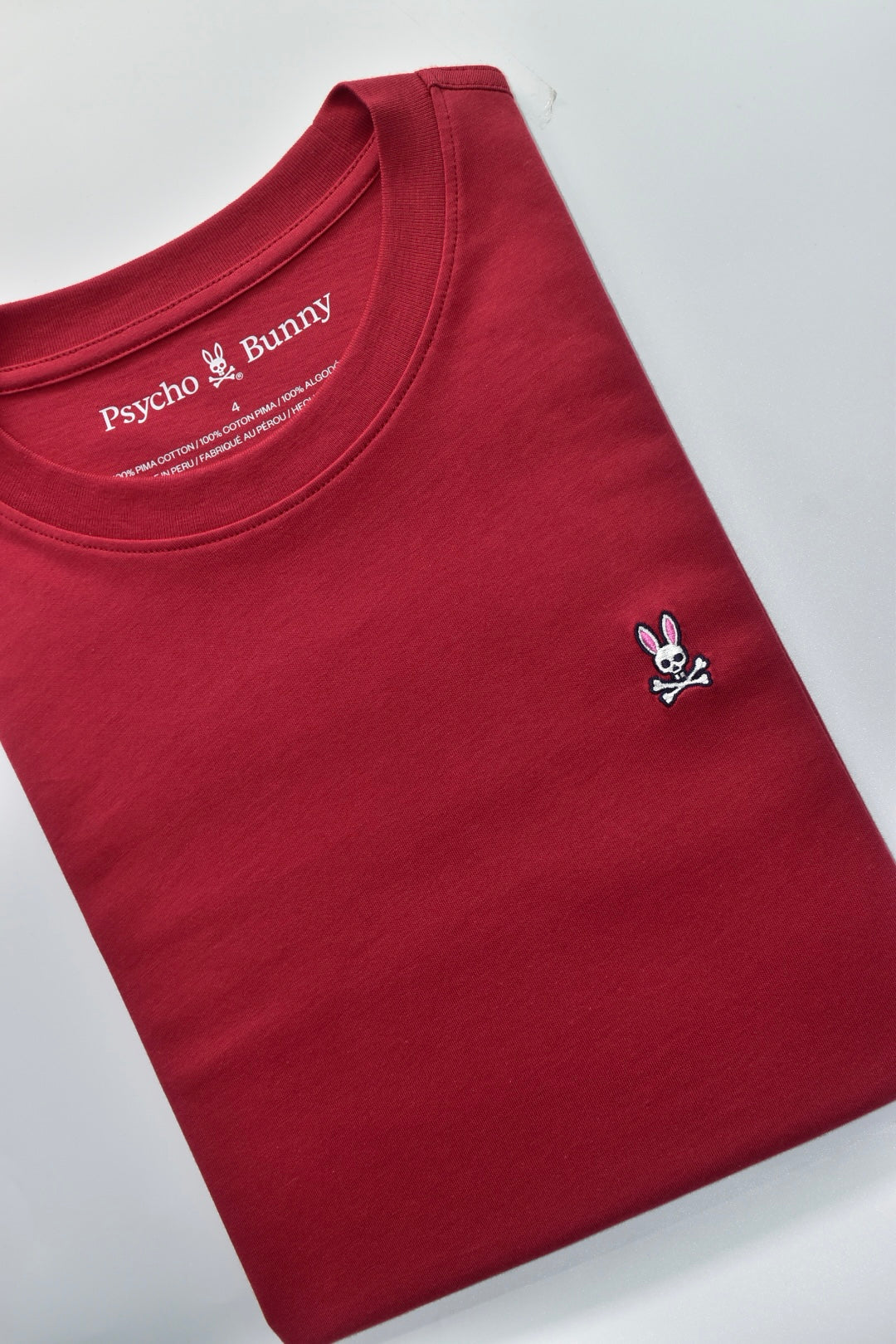 CAMISETA BASICA PSYCHO BUNNY ORIGINAL ROJO SANGRE