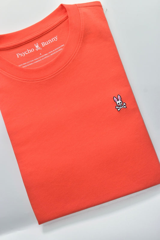 CAMISETA BASICA PSYCHO BUNNY ORIGINAL NARANJA CLARO