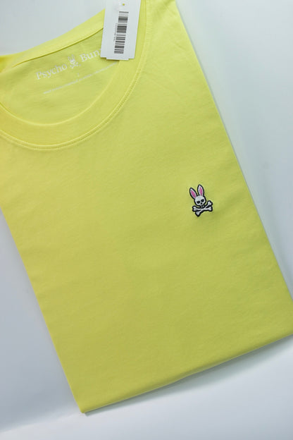 CAMISETA BASICA PSYCHO BUNNY ORIGINAL AMARILLO CLARO