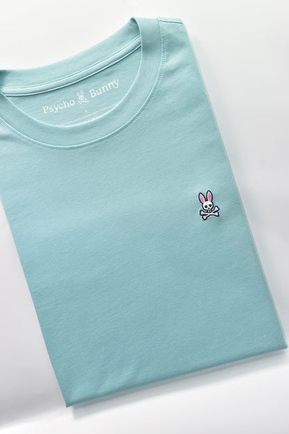CAMISETA BASICA PSYCHO BUNNY ORIGINAL AZUL TIFFANY
