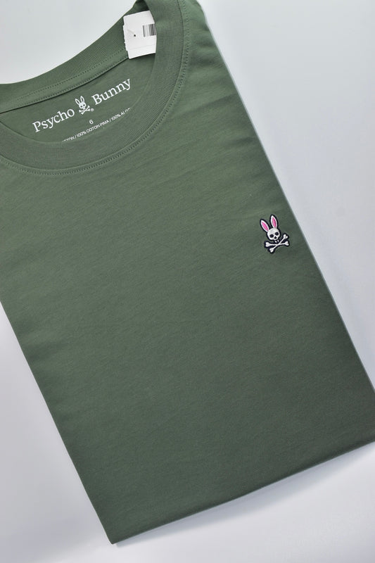 CAMISETA BASICA PSYCHO BUNNY ORIGINAL VERDE SALVIA