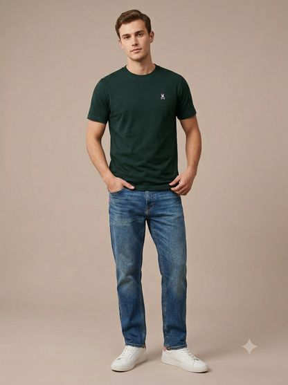 CAMISETA BASICA PSYCHO BUNNY ORIGINAL VERDE FOREST