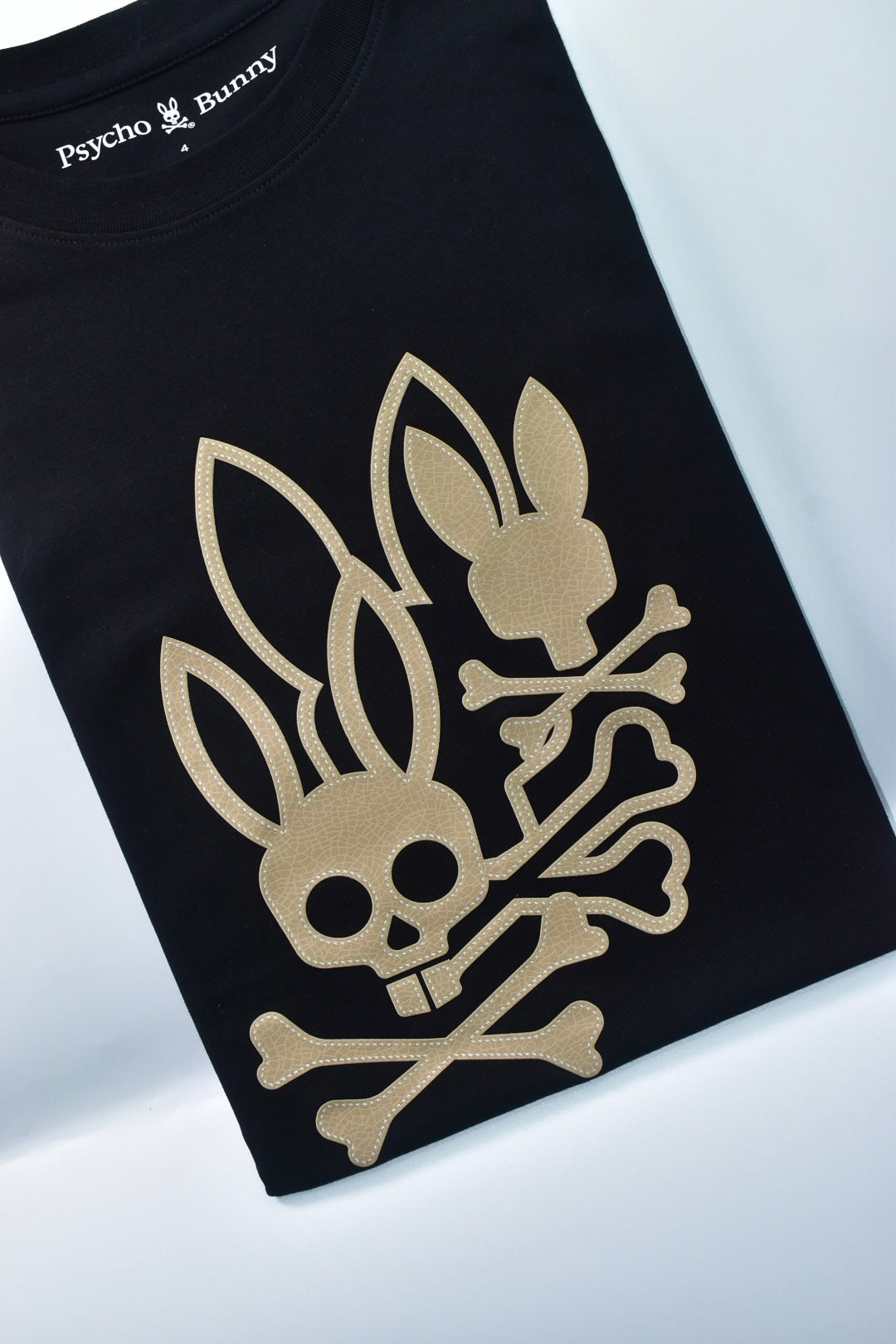 CAMISETA PSYCHO BUNNY COLECCION ORIGINAL NEGRO TRICONEJO BEIGE PSB