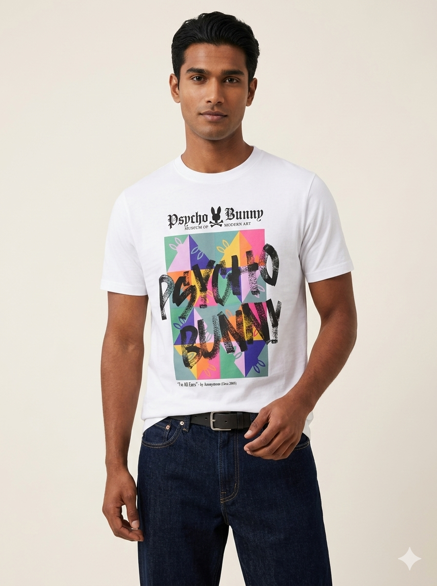 CAMISETA PSYCHO BUNNY COLECCION ORIGINAL BLANCO