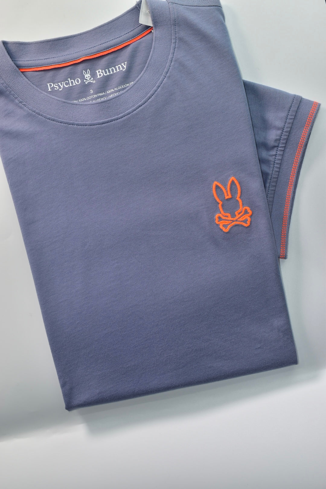 CAMISETA PSYCHO BUNNY COLECCION ORIGINAL AZUL GRISACEO