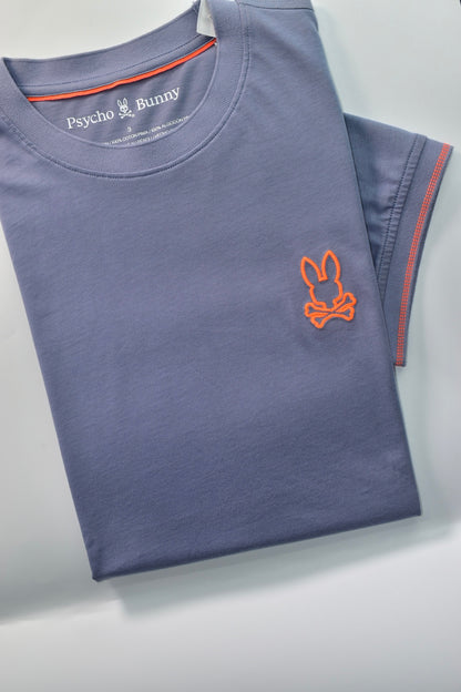 CAMISETA PSYCHO BUNNY COLECCION ORIGINAL AZUL GRISACEO