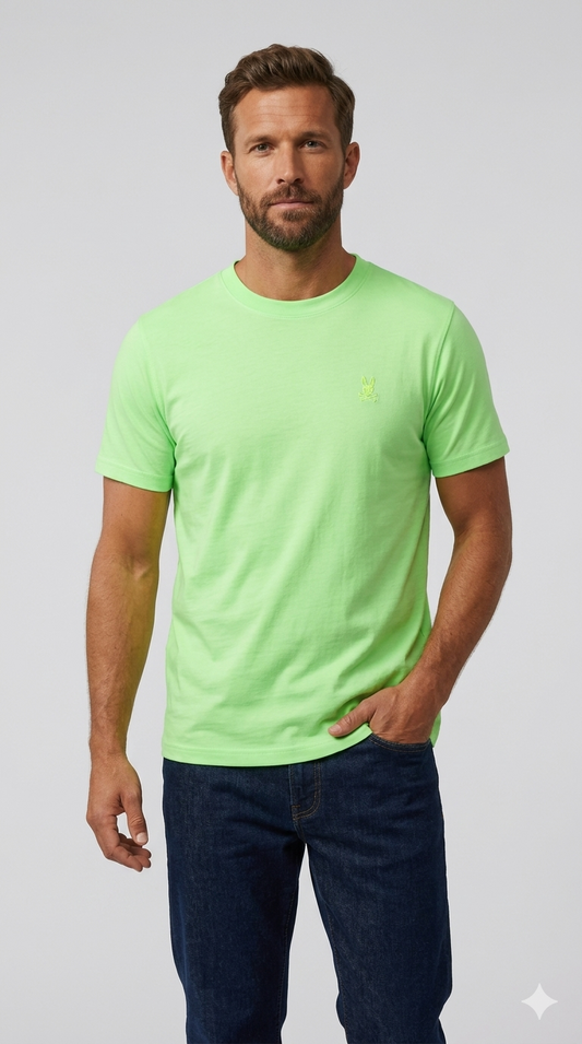 CAMISETA PSYCHO BUNNY COLECCION ORIGINAL VERDE NEON