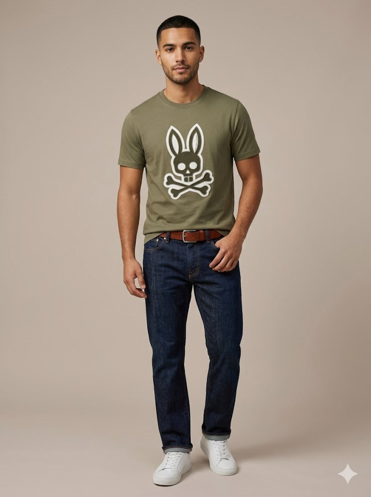 CAMISETA PSYCHO BUNNY COLECCION ORIGINAL VERDE OLIVA