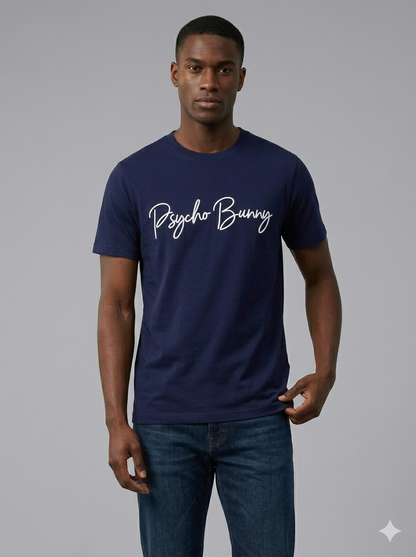 CAMISETA PSYCHO BUNNY COLECCION ORIGINAL AZUL OXFORD