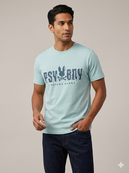 CAMISETA PSYCHO BUNNY COLECCION ORIGINAL AZUL TIFFANY