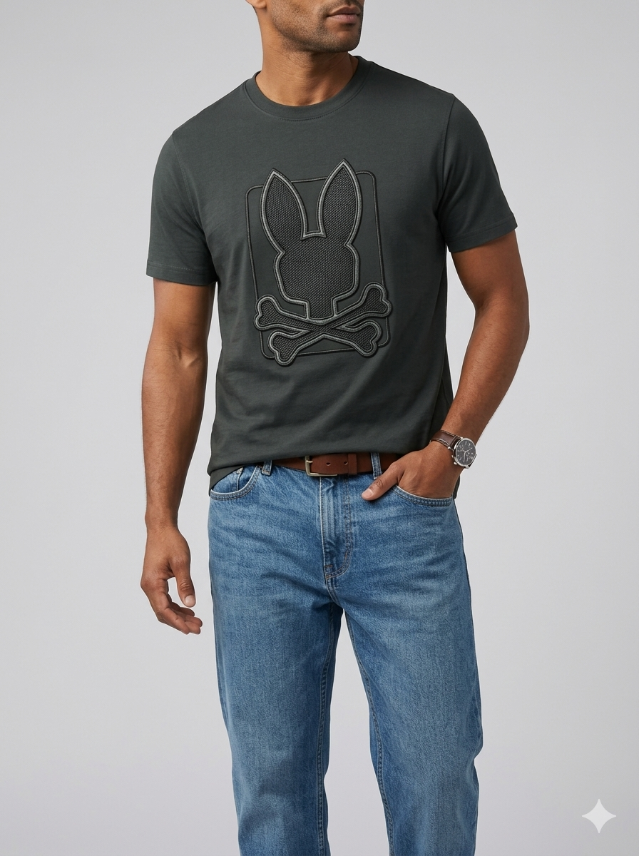 CAMISETA PSYCHO BUNNY COLECCION ORIGINAL VERDE ALGA