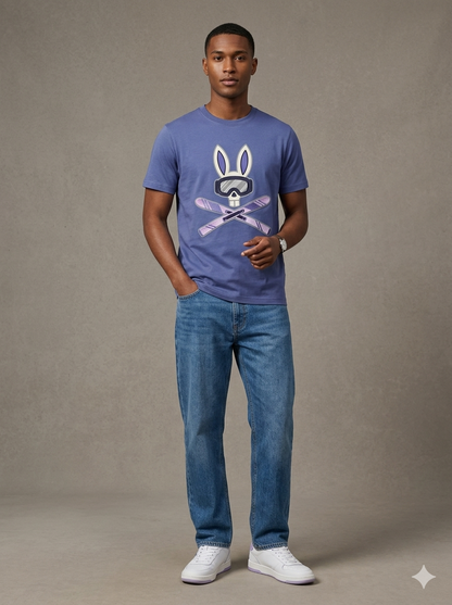 CAMISETA PSYCHO BUNNY COLECCION ORIGINAL AZUL ZAFIRO