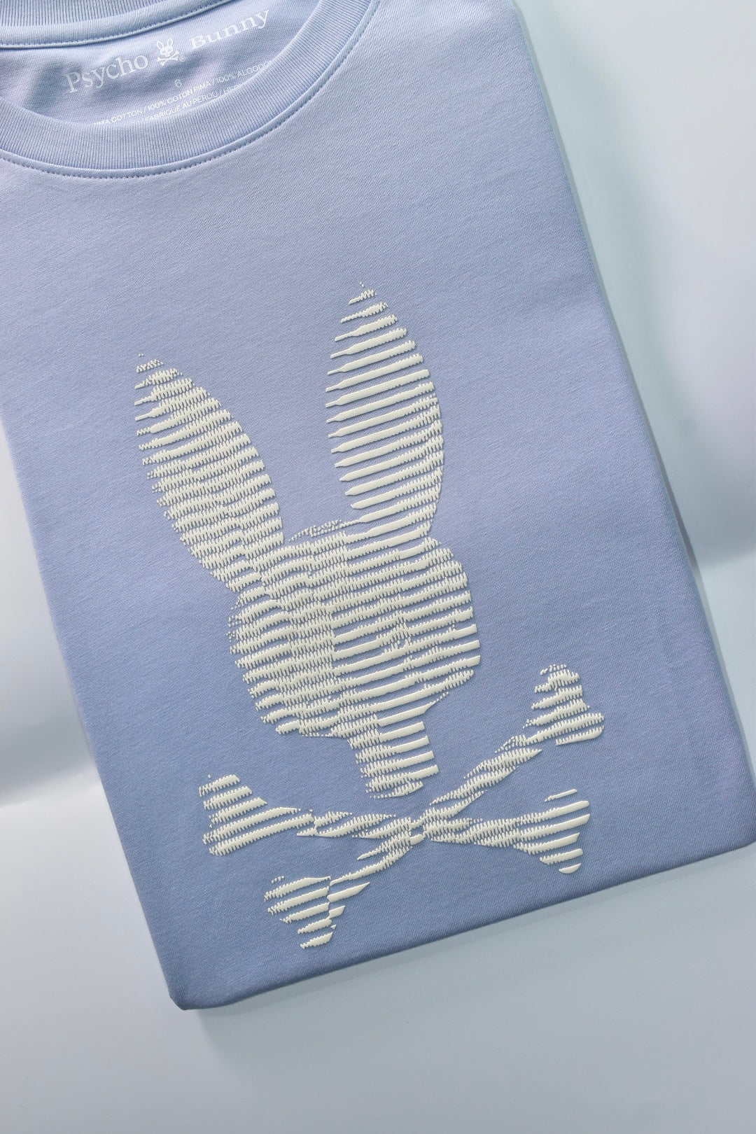 CAMISETA PSYCHO BUNNY COLECCION ORIGINAL AZUL CLARO