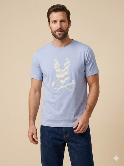 CAMISETA PSYCHO BUNNY COLECCION ORIGINAL AZUL CLARO