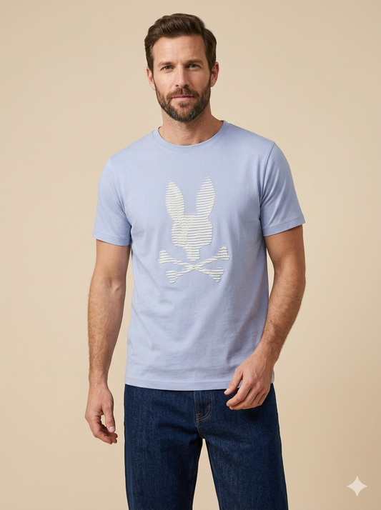 CAMISETA PSYCHO BUNNY COLECCION ORIGINAL AZUL CLARO