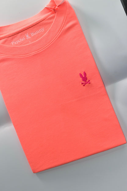 CAMISETA PSYCHO BUNNY COLECCION ORIGINAL NARANJA FLUORESCENTE