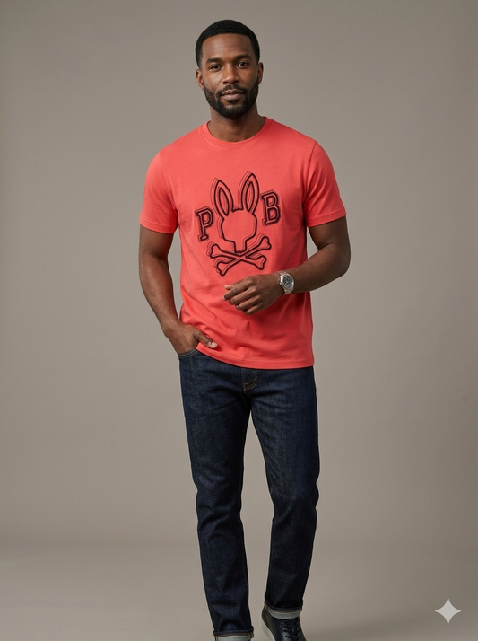 CAMISETA PSYCHO BUNNY COLECCION ORIGINAL ROJO