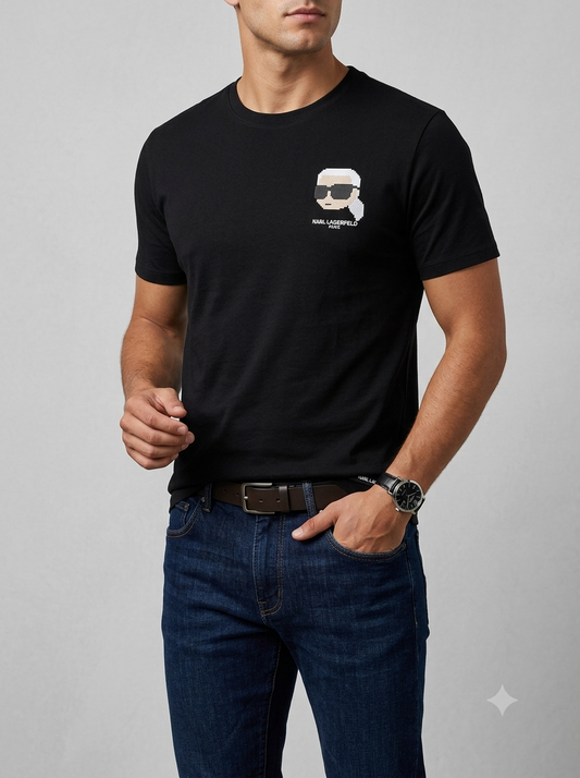 CAMISETA KARL LAGERFELD COLECCION ORIGINAL NEGRO C0126