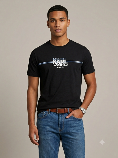 CAMISETA KARL LAGERFELD COLECCION ORIGINAL NEGRO C0128