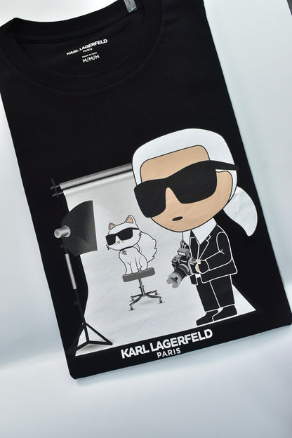 CAMISETA KARL LAGERFELD COLECCION ORIGINAL NEGRO C0129