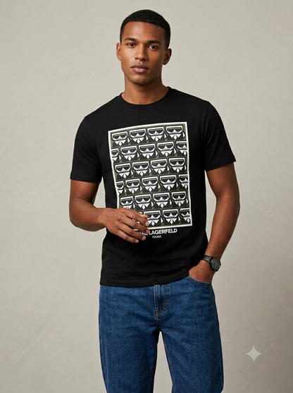 CAMISETA KARL LAGERFELD COLECCION ORIGINAL NEGRO C0131