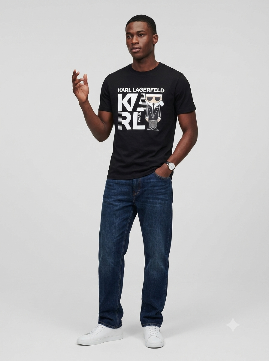 CAMISETA KARL LAGERFELD COLECCION ORIGINAL NEGRO C0132