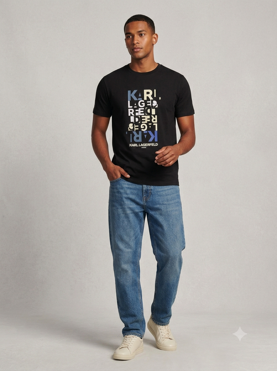 CAMISETA KARL LAGERFELD COLECCION ORIGINAL NEGRO C0133