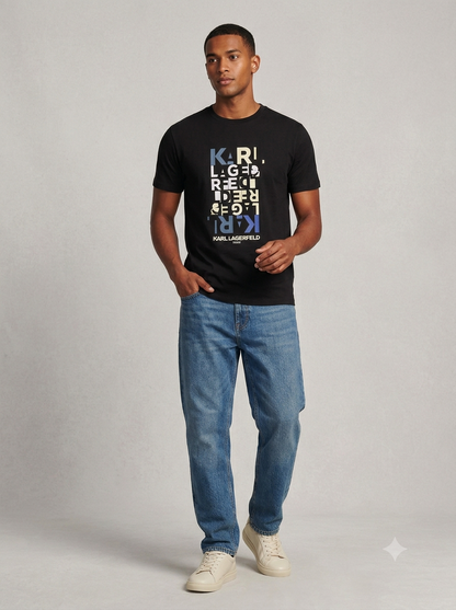 CAMISETA KARL LAGERFELD COLECCION ORIGINAL NEGRO C0133