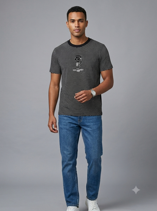 CAMISETA KARL LAGERFELD COLECCION ORIGINAL NEGRO C0135