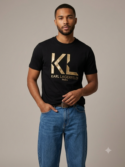 CAMISETA KARL LAGERFELD COLECCION ORIGINAL NEGRO C0136