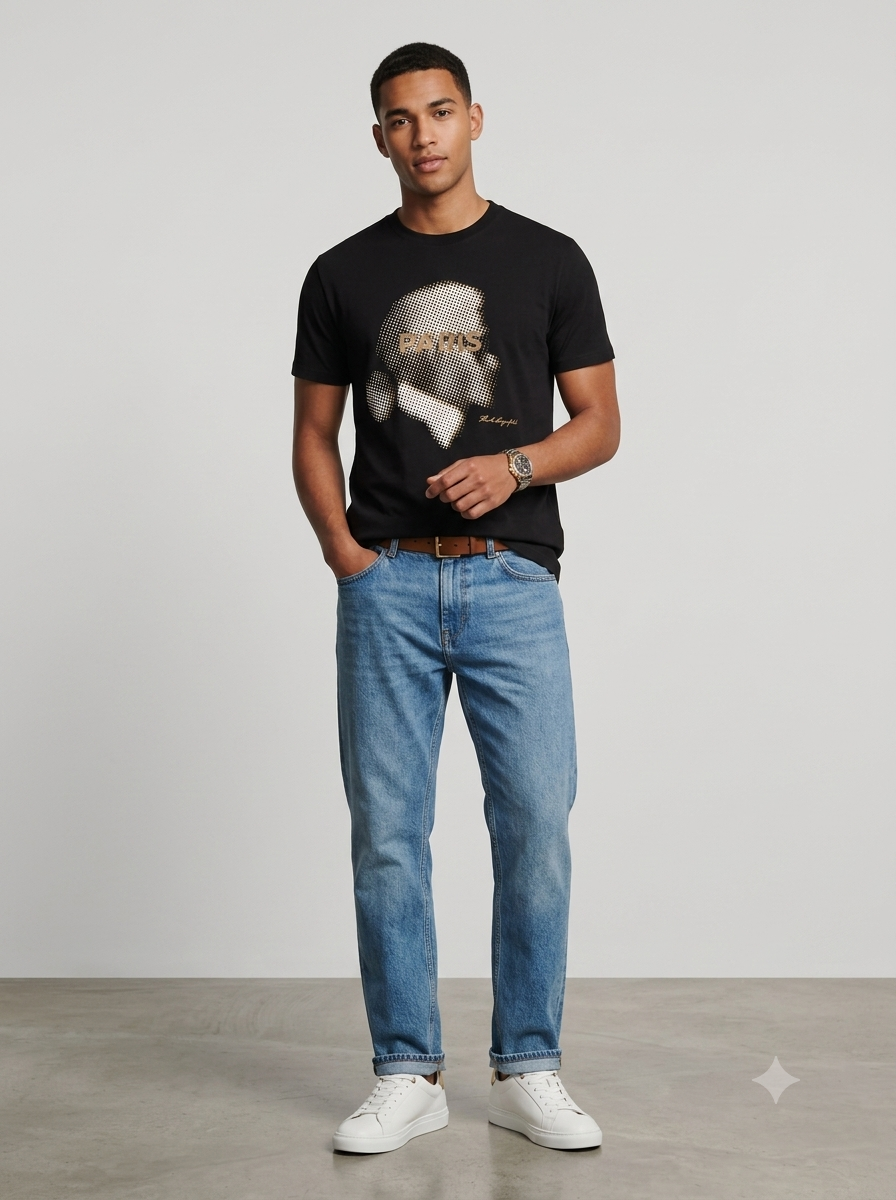 CAMISETA KARL LAGERFELD COLECCION ORIGINAL NEGRO C0137