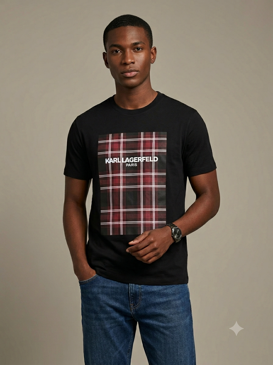 CAMISETA KARL LAGERFELD COLECCION ORIGINAL NEGRO C0138