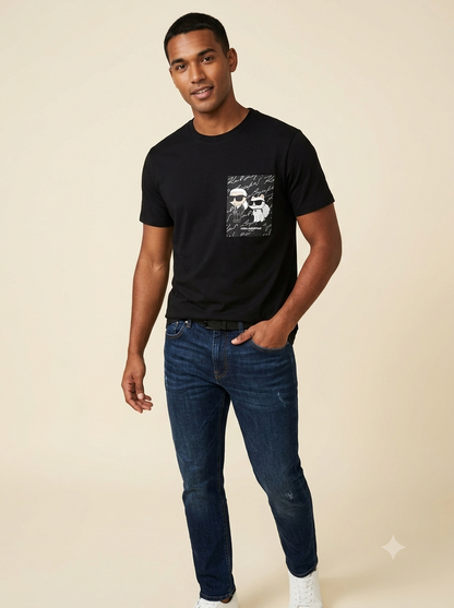 CAMISETA KARL LAGERFELD COLECCION ORIGINAL NEGRO C0142