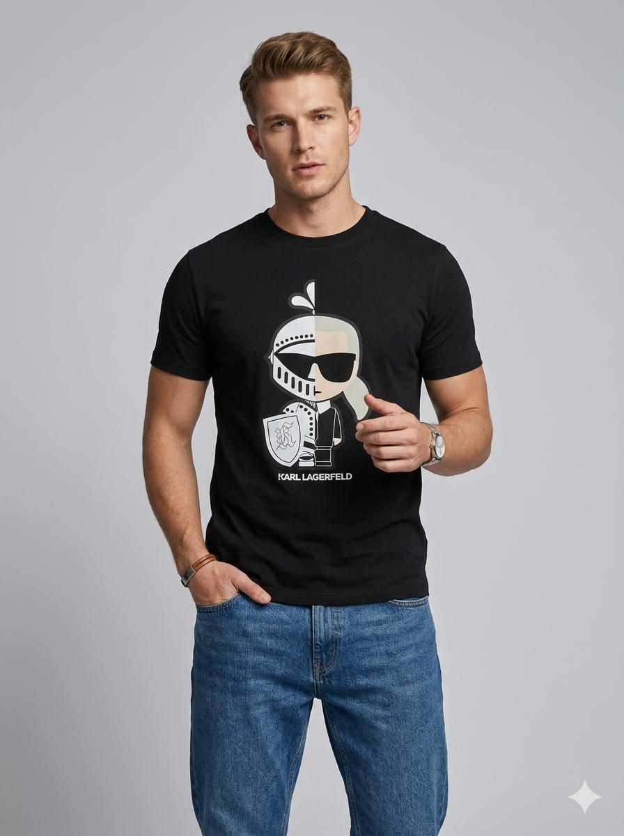 CAMISETA KARL LAGERFELD COLECCION ORIGINAL NEGRO C0148