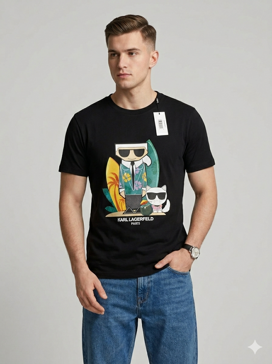 CAMISETA KARL LAGERFELD COLECCION ORIGINAL NEGRO C0152