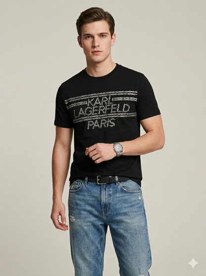 CAMISETA KARL LAGERFELD COLECCION ORIGINAL NEGRO C0153