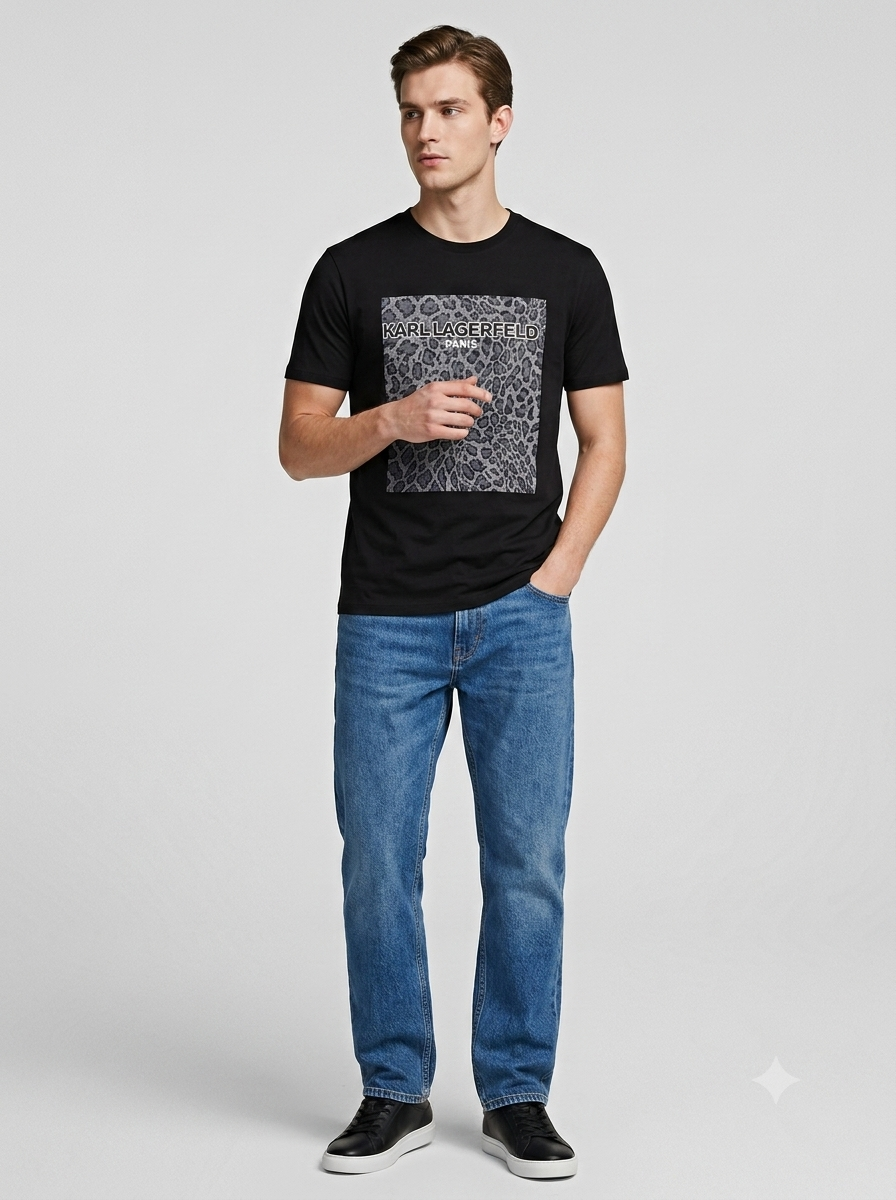 CAMISETA KARL LAGERFELD COLECCION ORIGINAL NEGRO C0155