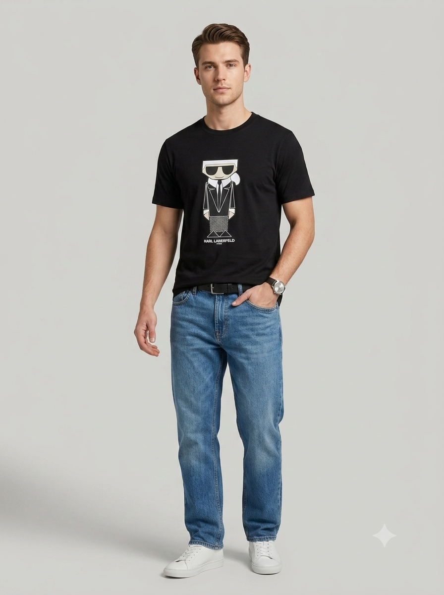 CAMISETA KARL LAGERFELD COLECCION ORIGINAL NEGRO C0159