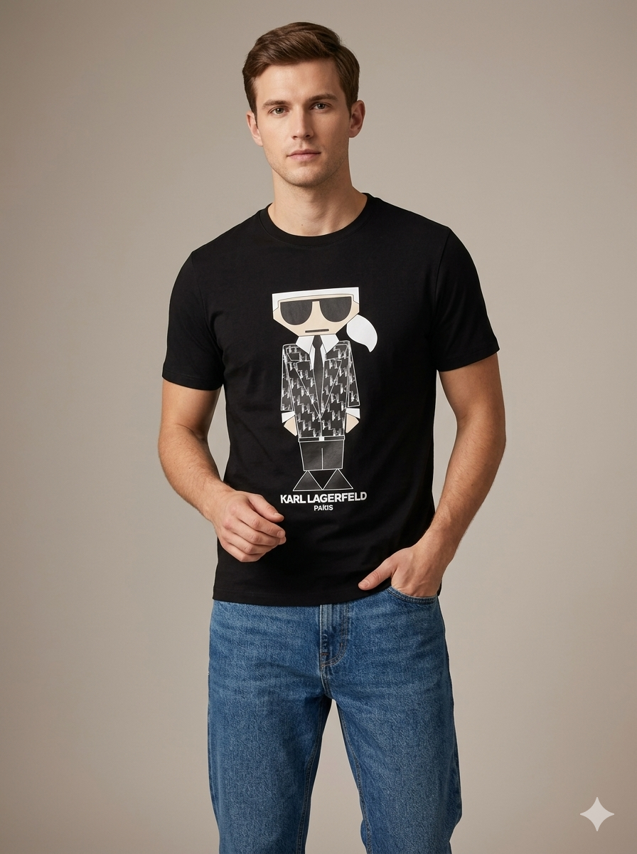 CAMISETA KARL LAGERFELD COLECCION ORIGINAL NEGRO C0160