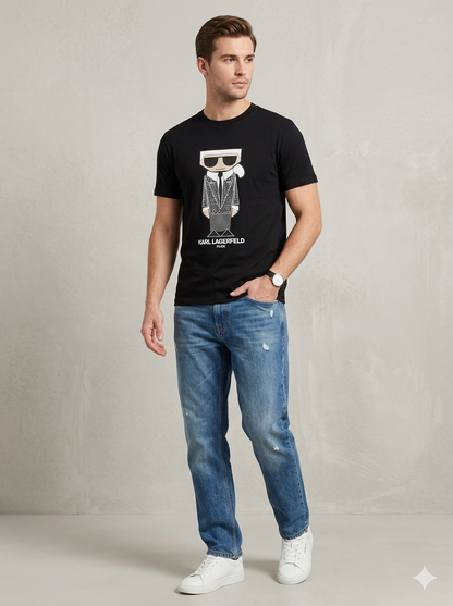 CAMISETA KARL LAGERFELD COLECCION ORIGINAL NEGRO C0161