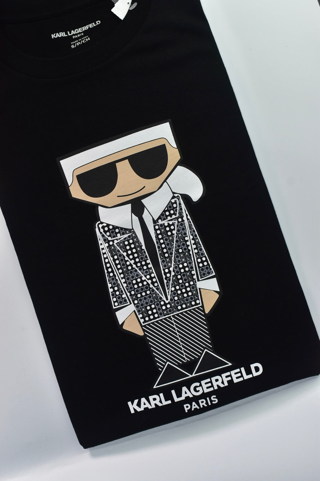 CAMISETA KARL LAGERFELD COLECCION ORIGINAL NEGRO C0161