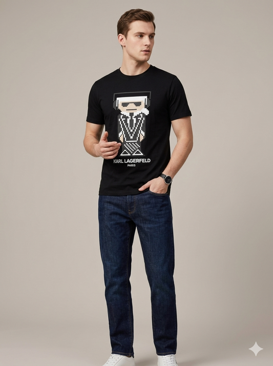 CAMISETA KARL LAGERFELD COLECCION ORIGINAL NEGRO C0162