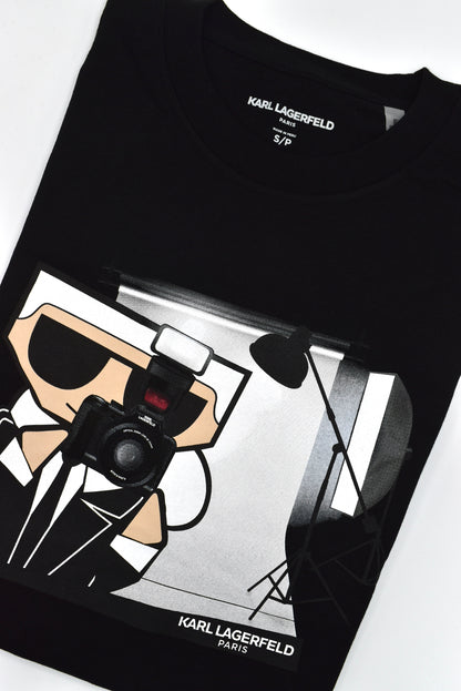 CAMISETA KARL LAGERFELD COLECCION ORIGINAL NEGRO C0163