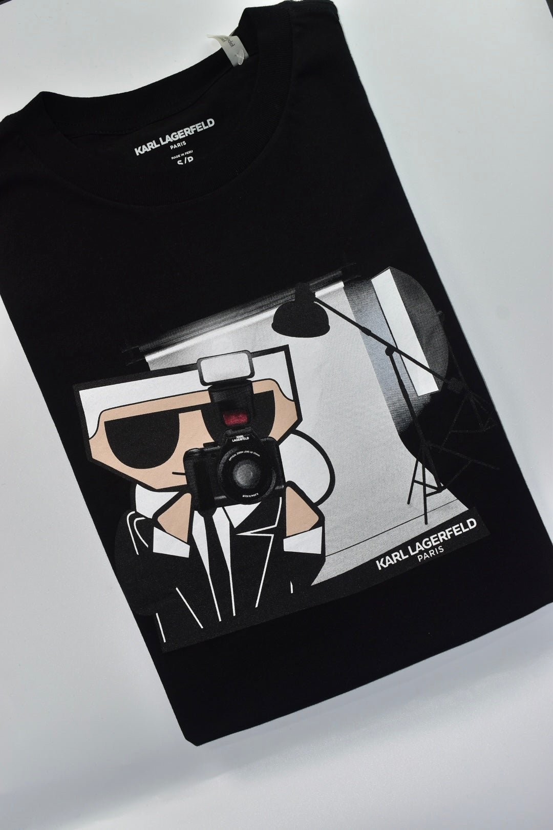 CAMISETA KARL LAGERFELD COLECCION ORIGINAL NEGRO C0163