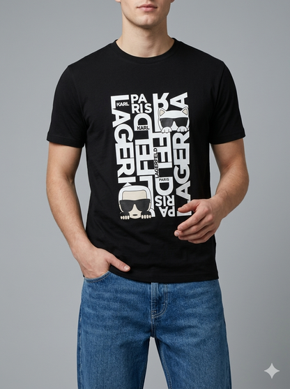 CAMISETA KARL LAGERFELD COLECCION ORIGINAL NEGRO C0165