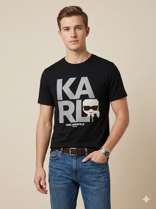CAMISETA KARL LAGERFELD COLECCION ORIGINAL NEGRO C0167