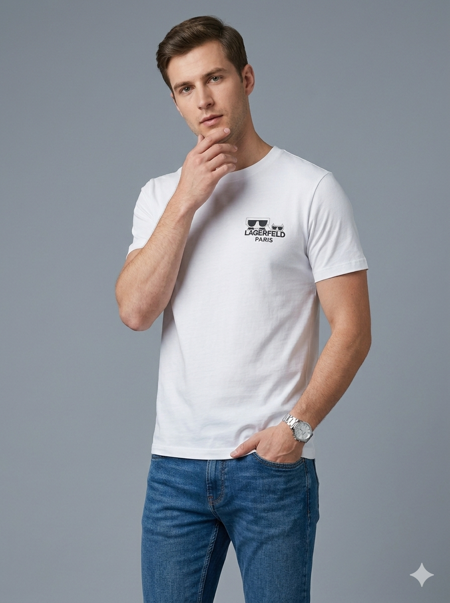 CAMISETA KARL LAGERFELD COLECCION ORIGINAL BLANCO C0273